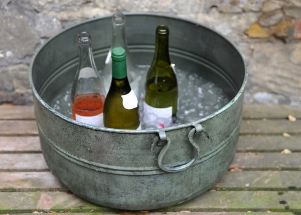 Verdigris plant bowl/drink bucket