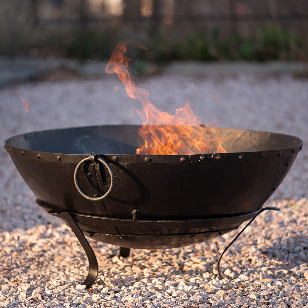 Large Indian fire pit bowl