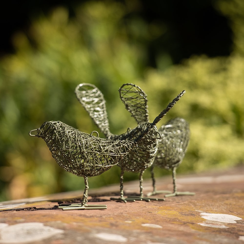 Wire bird - green