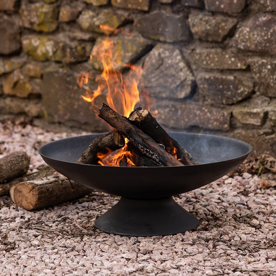 Cast iron disc fire pit - small