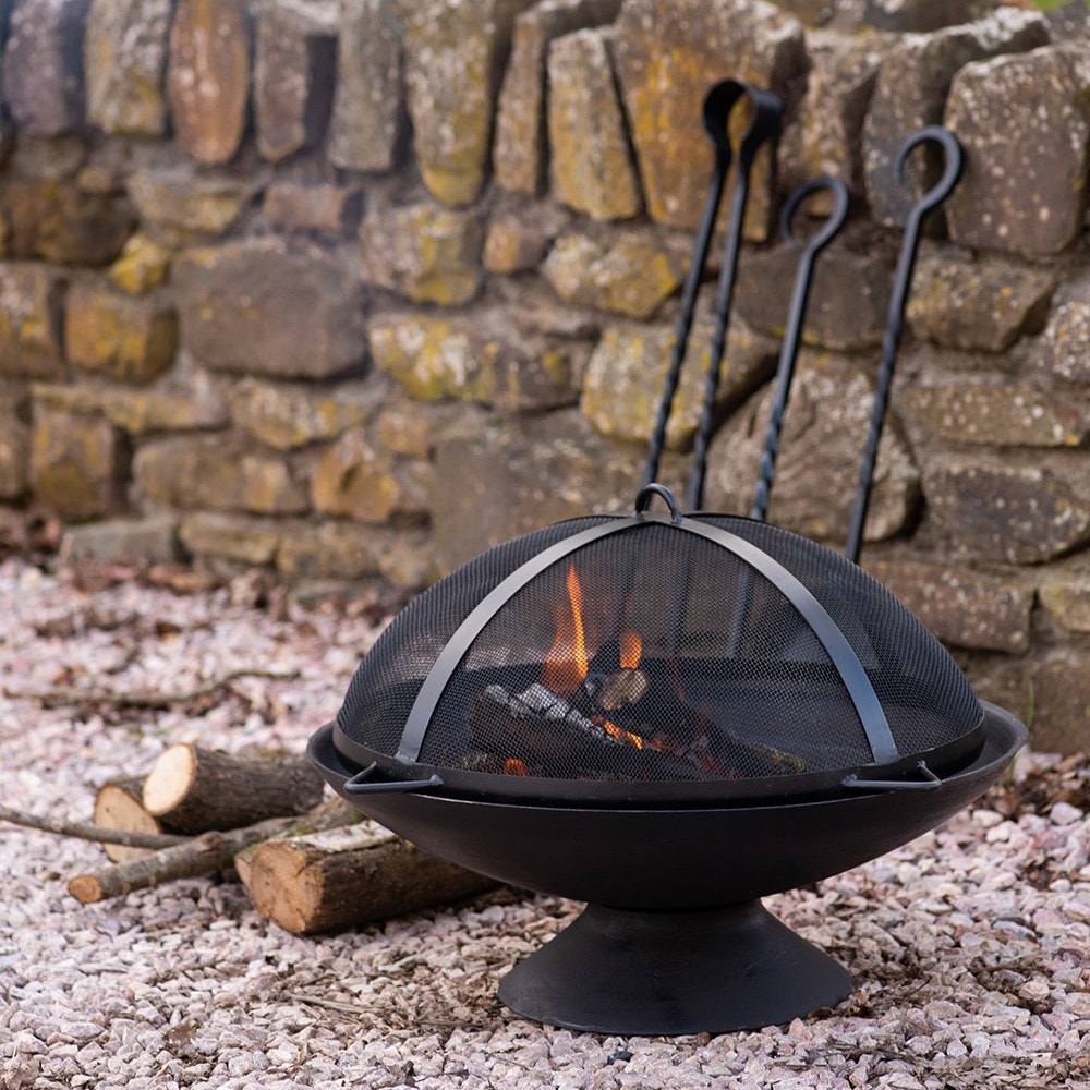 Cast iron disc fire pit - small
