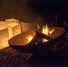 Cast-iron oval brazier