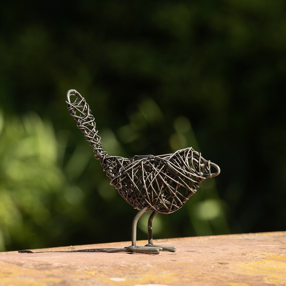 Baby wire bird - pewter
