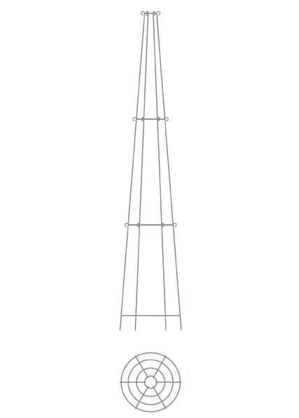 Elegant tiered metal obelisk - 3 tier pewter