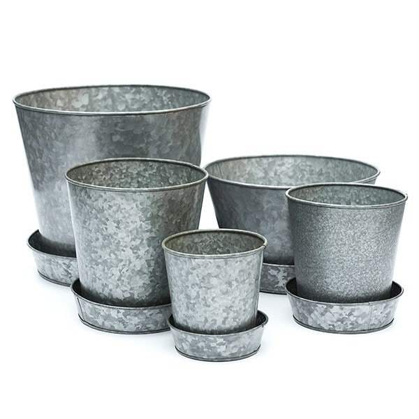 Single galvanised pot