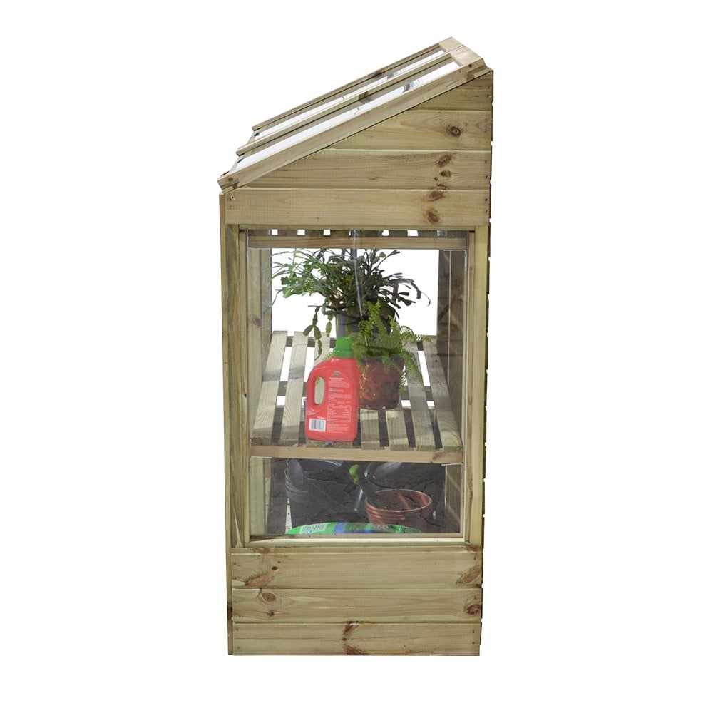Small wooden greenhouse - natural