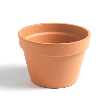 Classic terracotta half pot