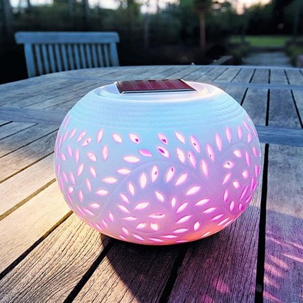 Solar Lights Delivery By Waitrose Garden In Association With Crocus Porcelain Filigree Table Light