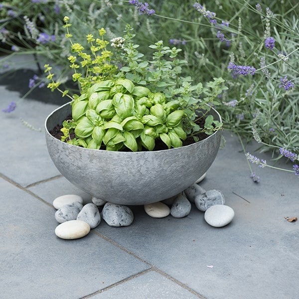 Sphere planter with stand