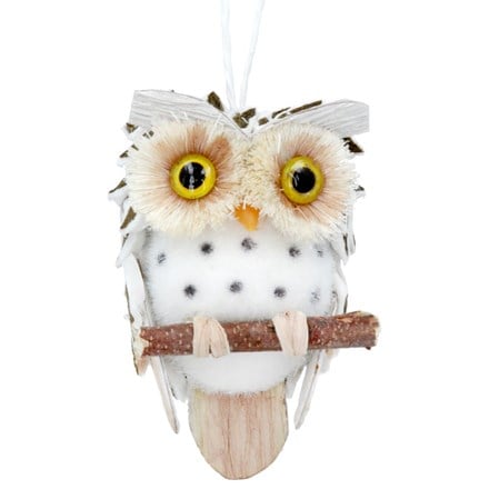 Natural/cone owl decoration