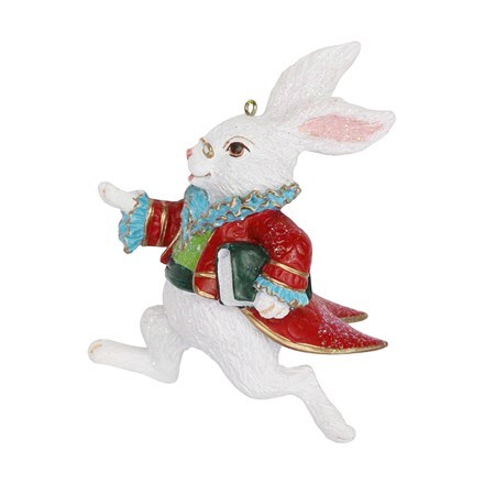 Resin white rabbit decoration