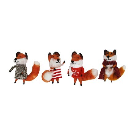 Eco wool decoration - fox