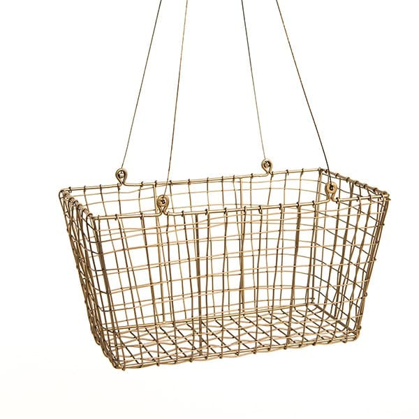 Rectangular net hanging basket