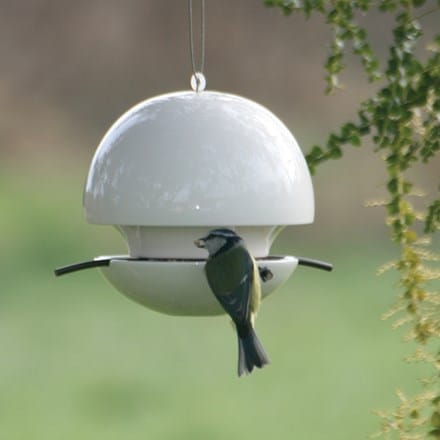 Clay seed feeder white