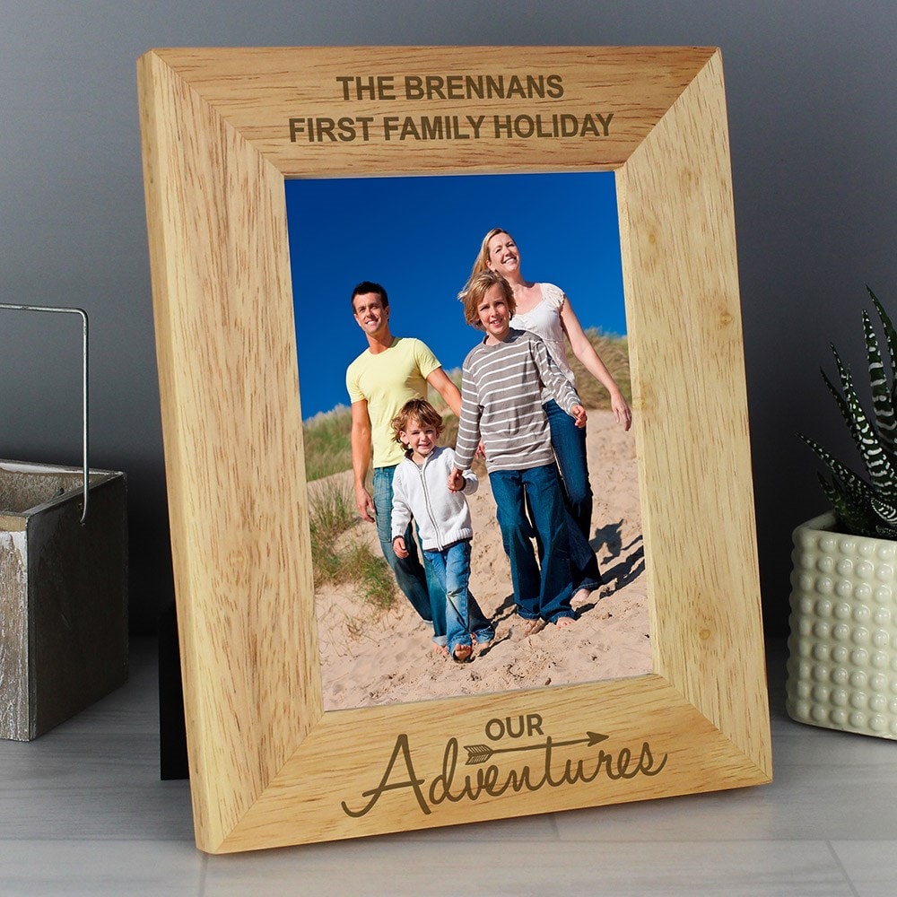 Buy Personalised our adventures 5x7 wooden photo frame 