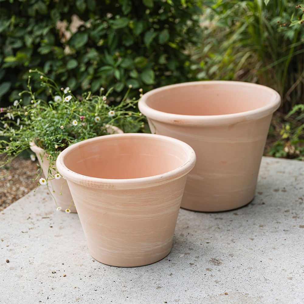 Marbled Italian terracotta pot