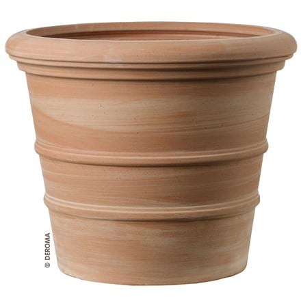Siena ribbed Italian terracotta pot