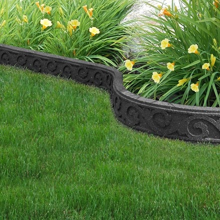Recycled garden border flexi curve scroll