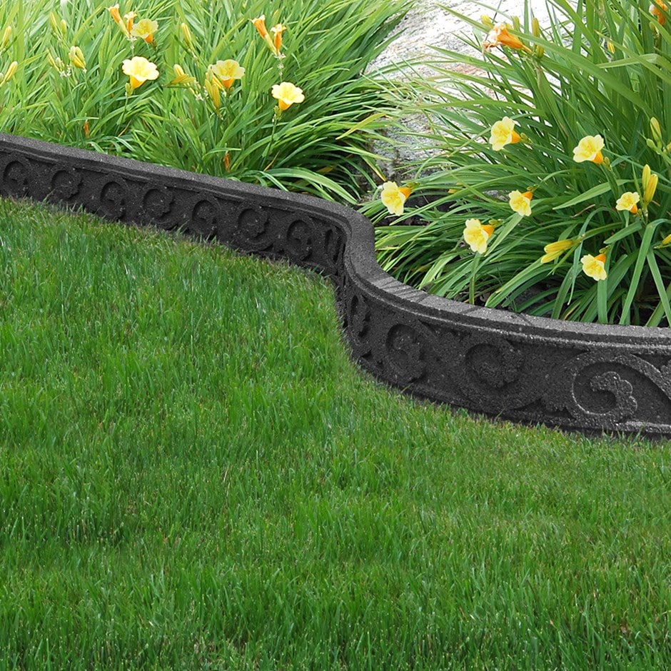 Recycled garden border flexi curve scroll.