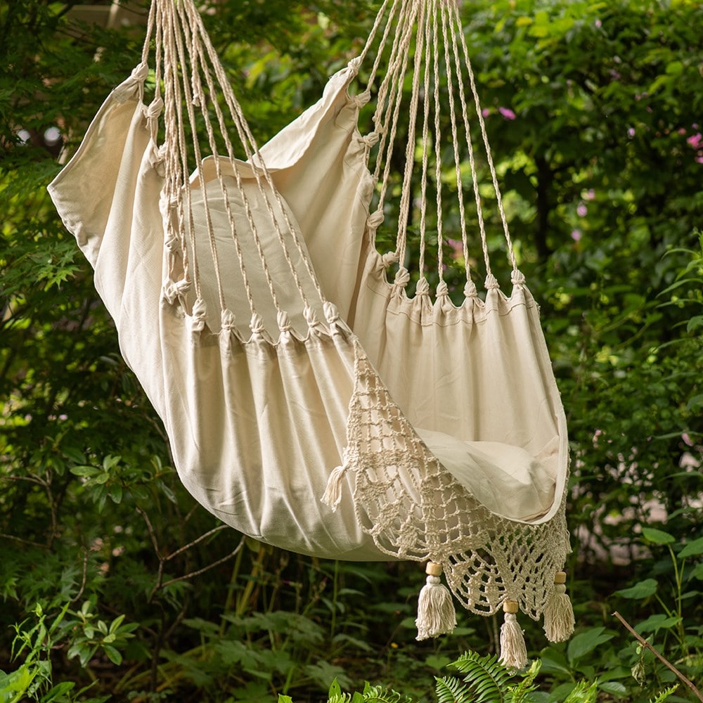 Swing hammock chair - ecru