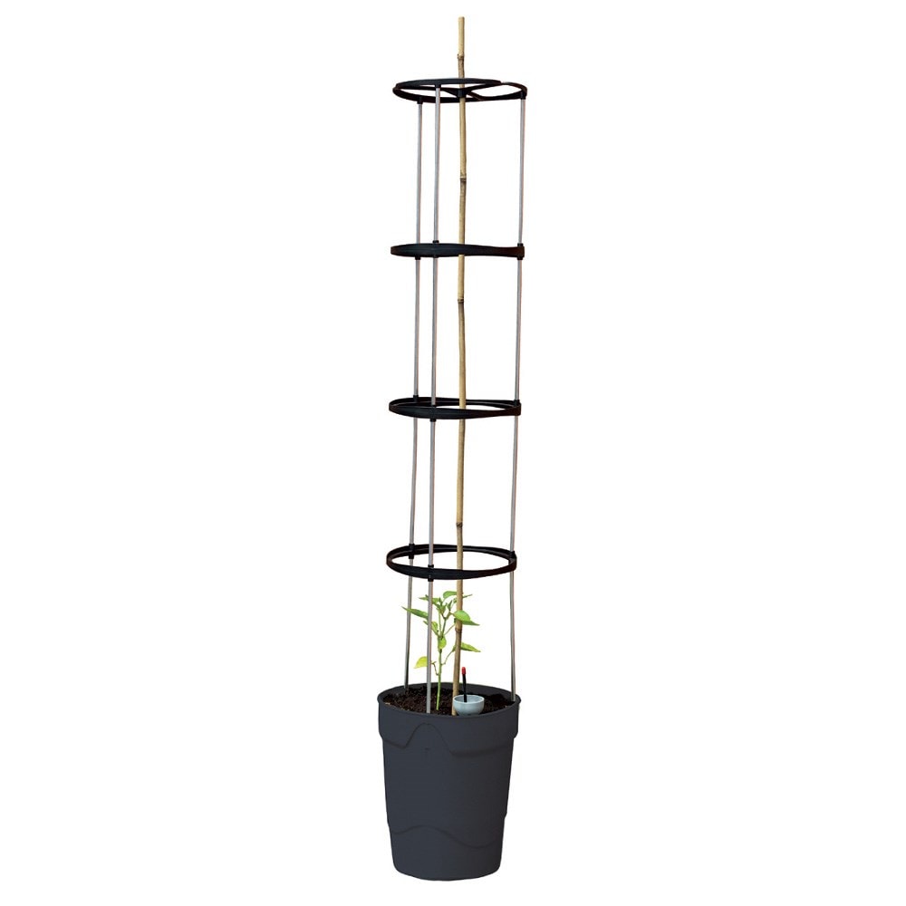 Recycled self watering grow pot tower