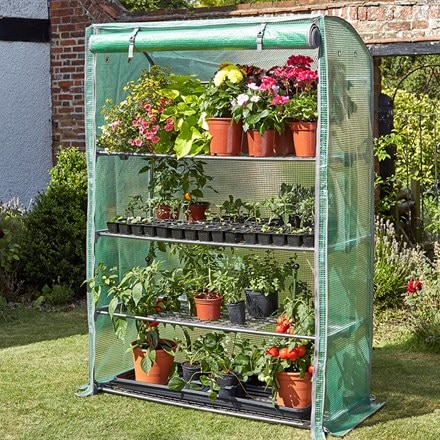 Wide 4 tier growhouse with cover