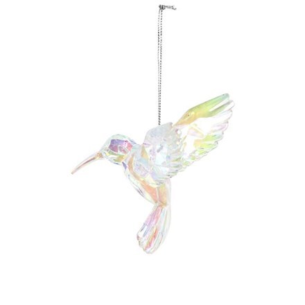 Rainbow acrylic hummingbird decoration