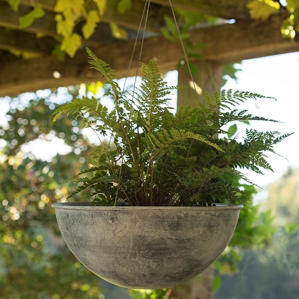 Hanging bowl - aged zinc