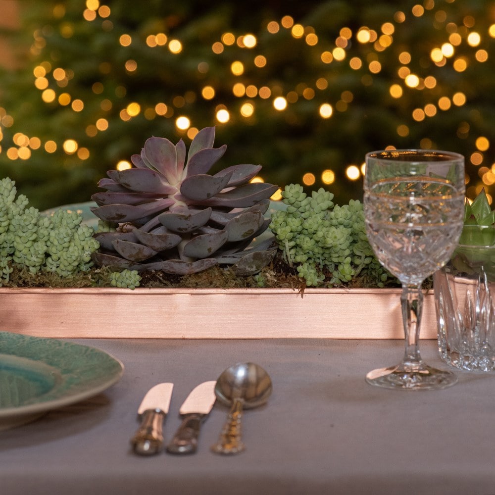 Brushed copper tray