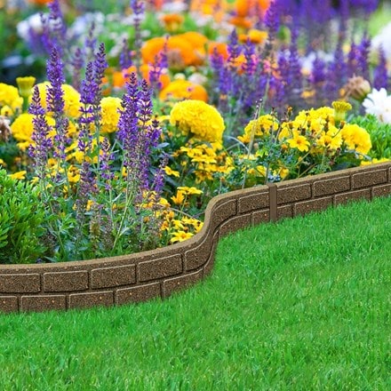 Recycled garden border ultra curve brick