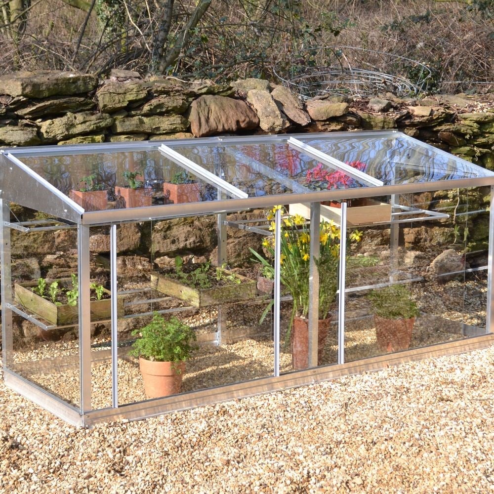 Aluminium large half growhouse 