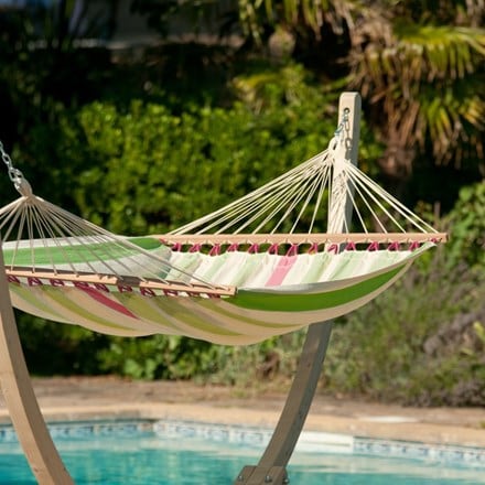 Picture of Double spreader bar hammock - kiwi