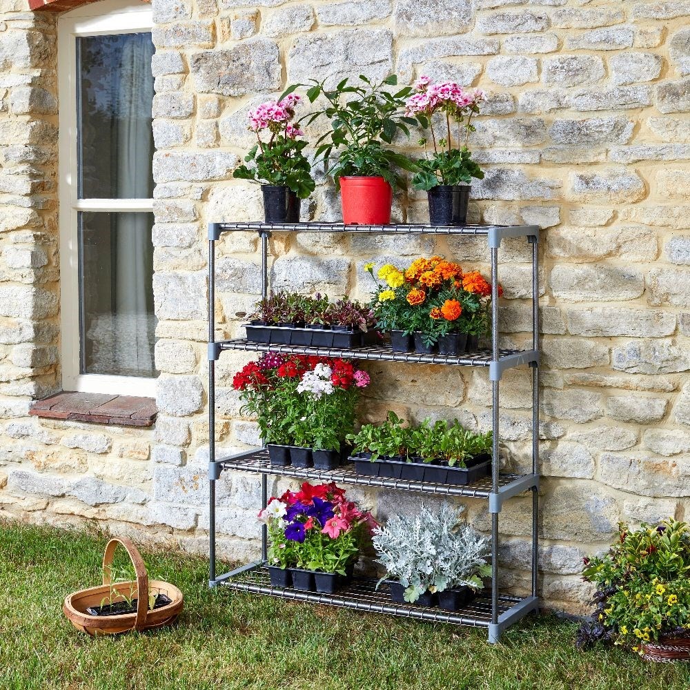 Metal 4 tier growhouse shelving