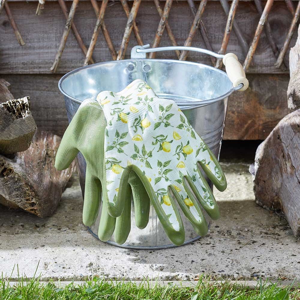 Sicilian lemon seed and weed gloves