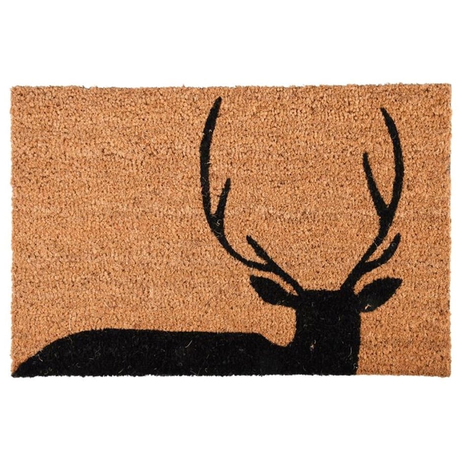 Coir Doormat Stag Silhouette