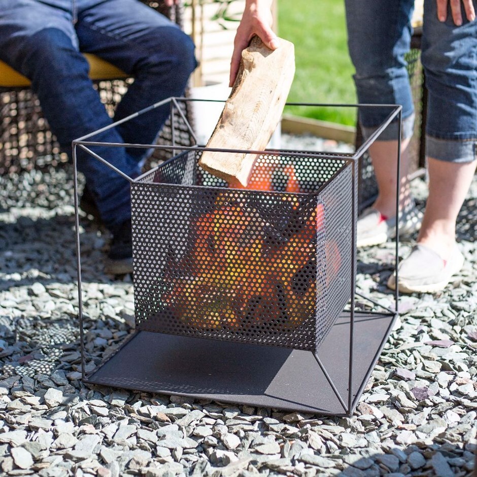Buy Taku Steel Square Mesh Suspended Firepit Delivery By Crocus