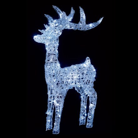 Lit soft acrylic reindeer