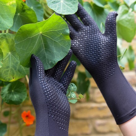 Everyday gardening gloves - charcoal black M-L