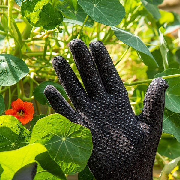 Everyday gardening gloves - charcoal black M-L