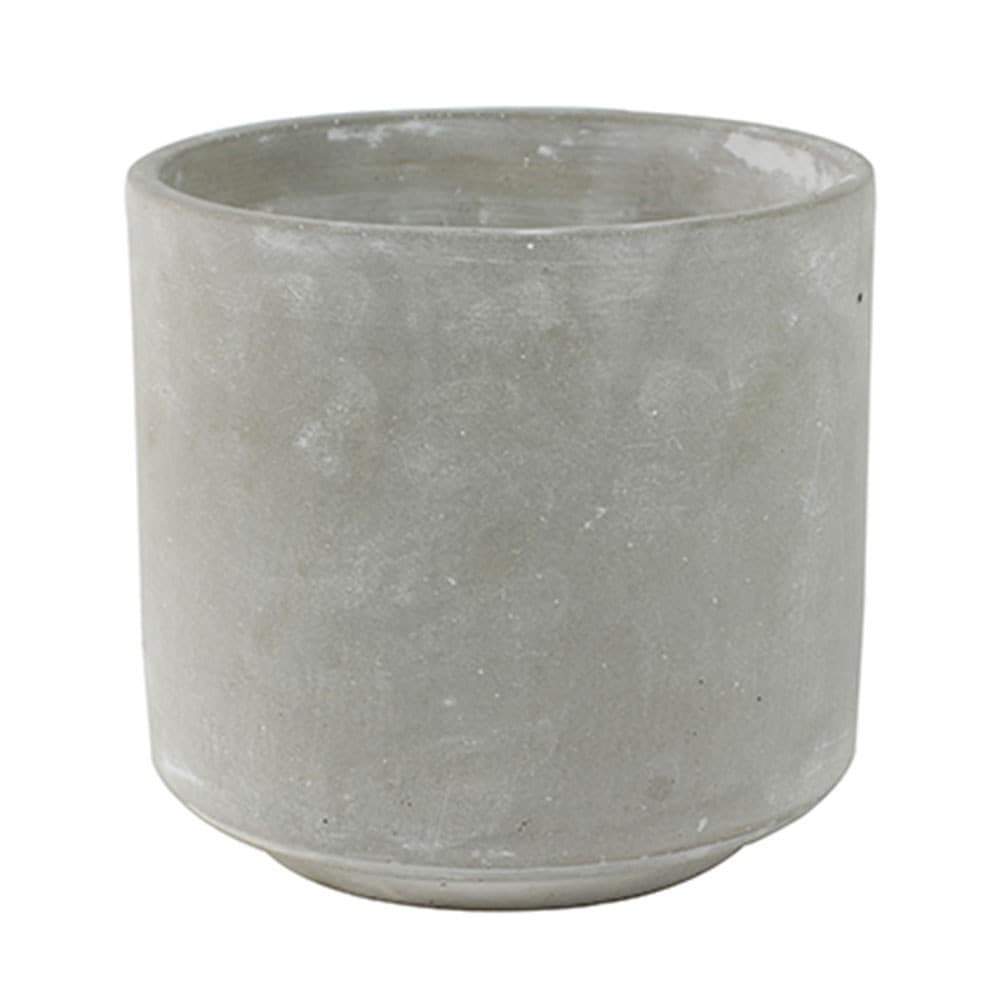 Ceramic plant pot - cement grey