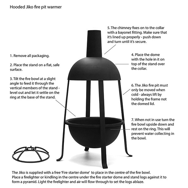 Hooded Jiko Fire Pit Warmer With, How To Make Fire Pit Warmer