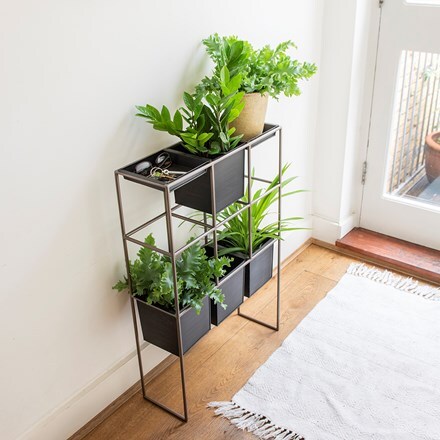 Tall pot console - 4 pots/2 trays
