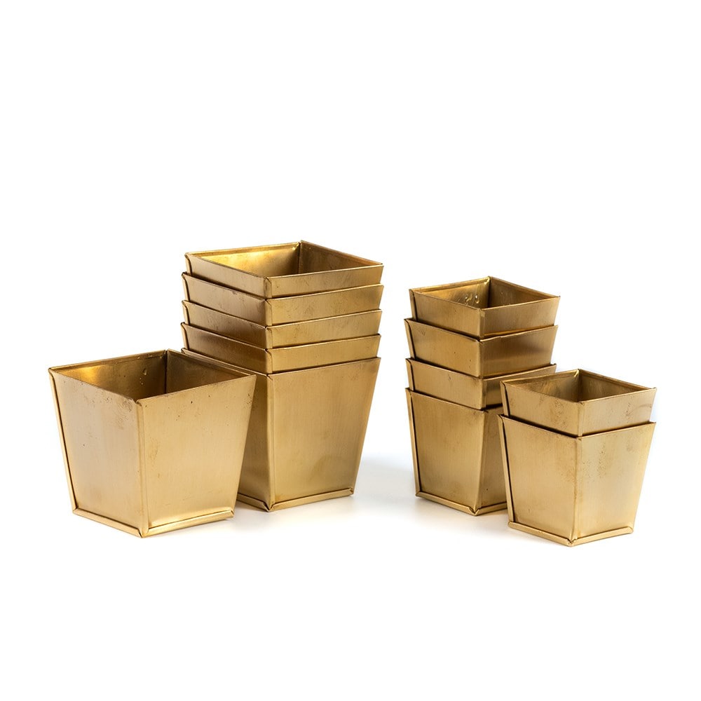 Brass pots - set of 6