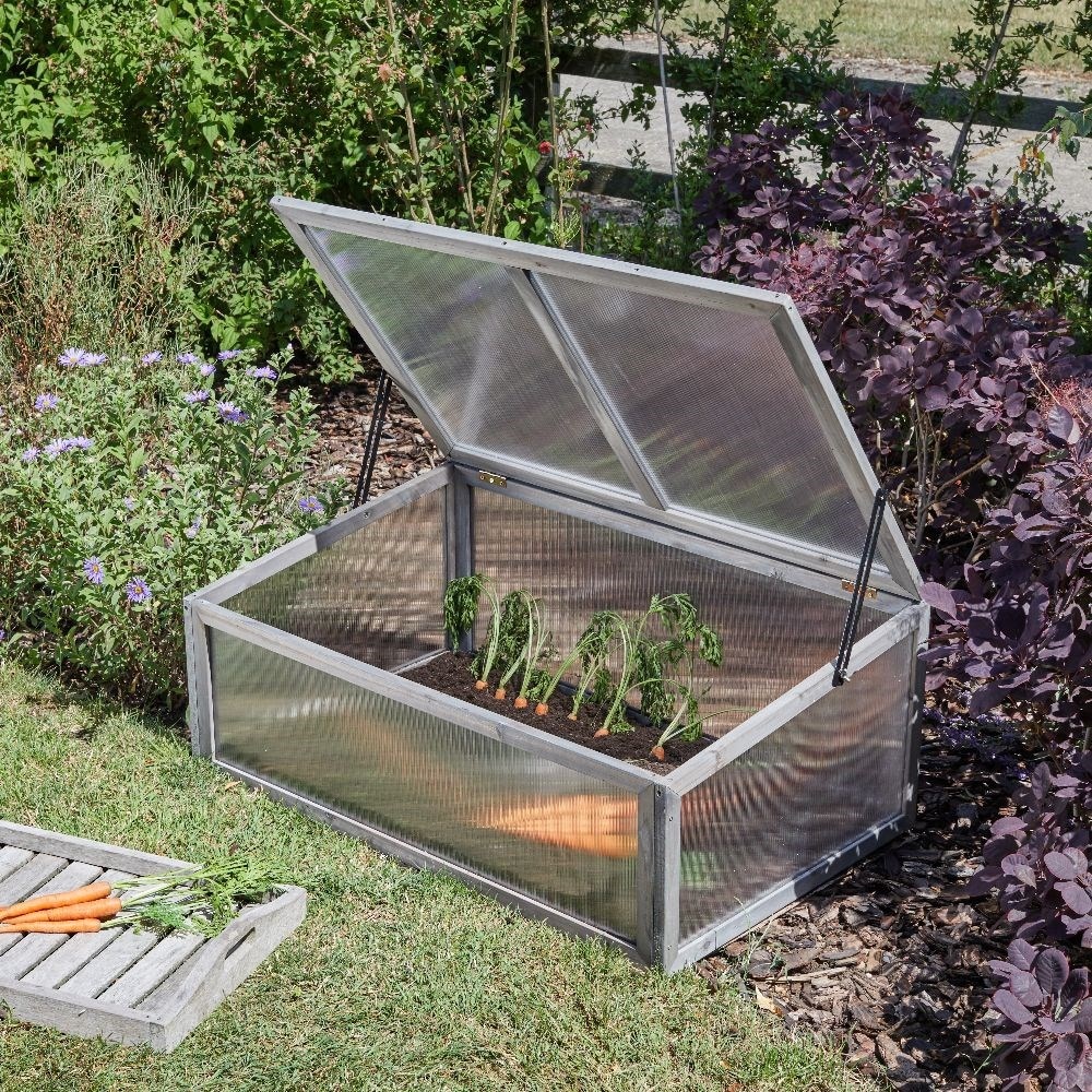 Timber coldframe - grey