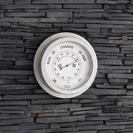 Garden barometer in clay