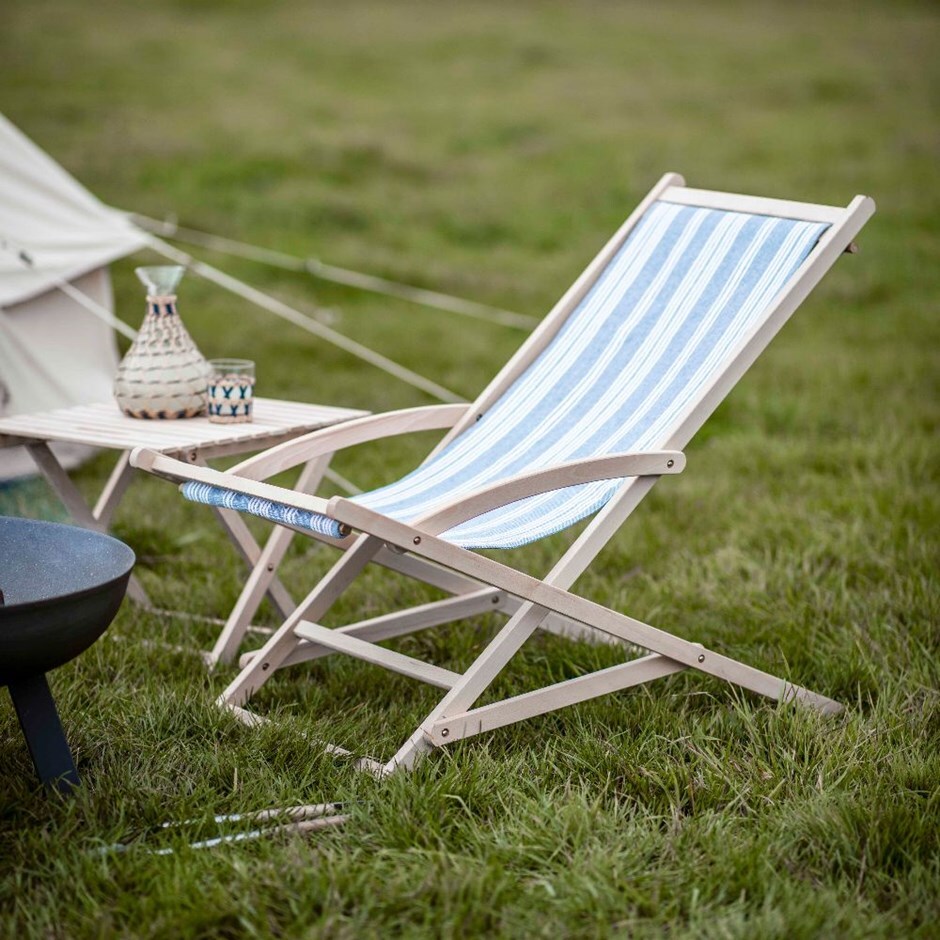 Rocking Deck Chair In Cornflower Blue Stripe Delivery By Crocus Rocking Deck Chair In Cornflower, Rocking Deck Chair Uk