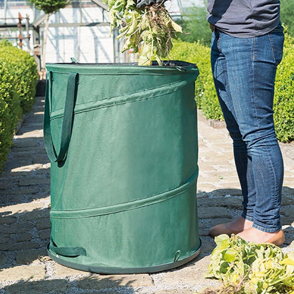 Pop-up hard base garden tidy