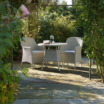 Two seat all-weather rattan dining set
