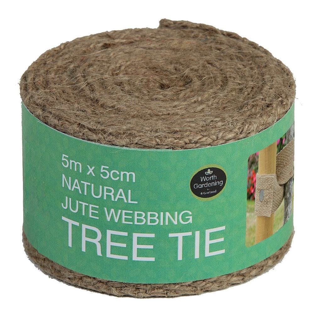 Natural jute tree tie webbing