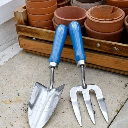 Buy RHS Burgon and Ball British Meadow fork and trowel set: Delivery by ...